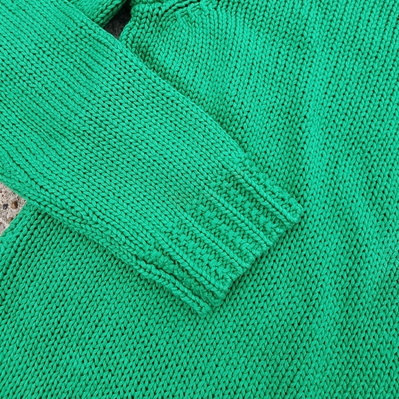 Lauren Ralph Lauren Womens Size XL Cable Knit Sweater Green Longer Length BoxC - Picture 2 of 7